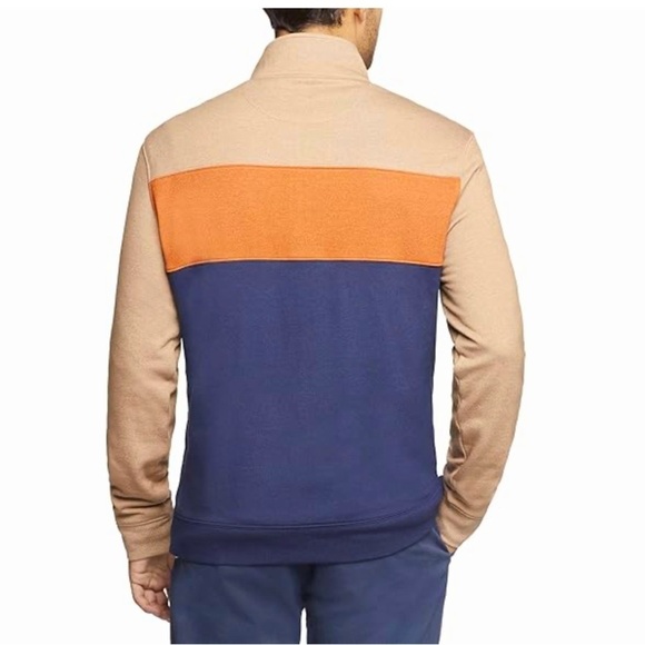 IZOD Men's Slim Fit Advantage Performance Quarter Zip Fleece Pullover Sweatshirt - Picture 4 of 9